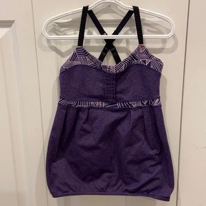 Ivivva Plum Empire Waisted Spaghetti Strap Tank Top